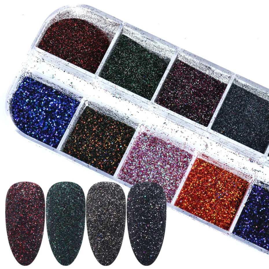 

Hot Nail Glitter Sequins Boxed Nail Glitter Laser Set Multicolor