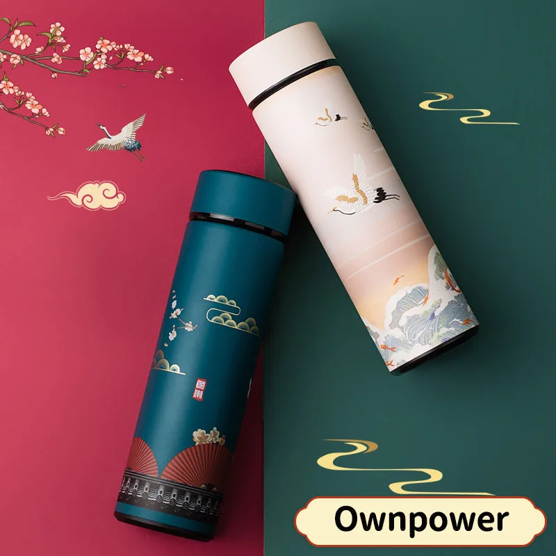 500 мл умный термос бутылка для воды СВЕТОДИОДНЫЙ Цифровой температурный дисплей