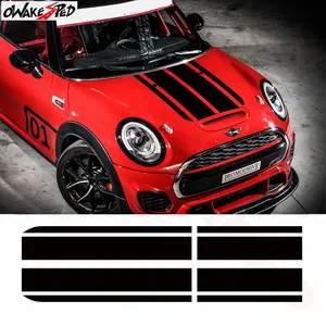 Автомобильная наклейка спортивные полосы Стайлинг авто капот багажник крышка двигателя крышка капота декор наклейка для BMW MINI John Cooper Works F56 JCW