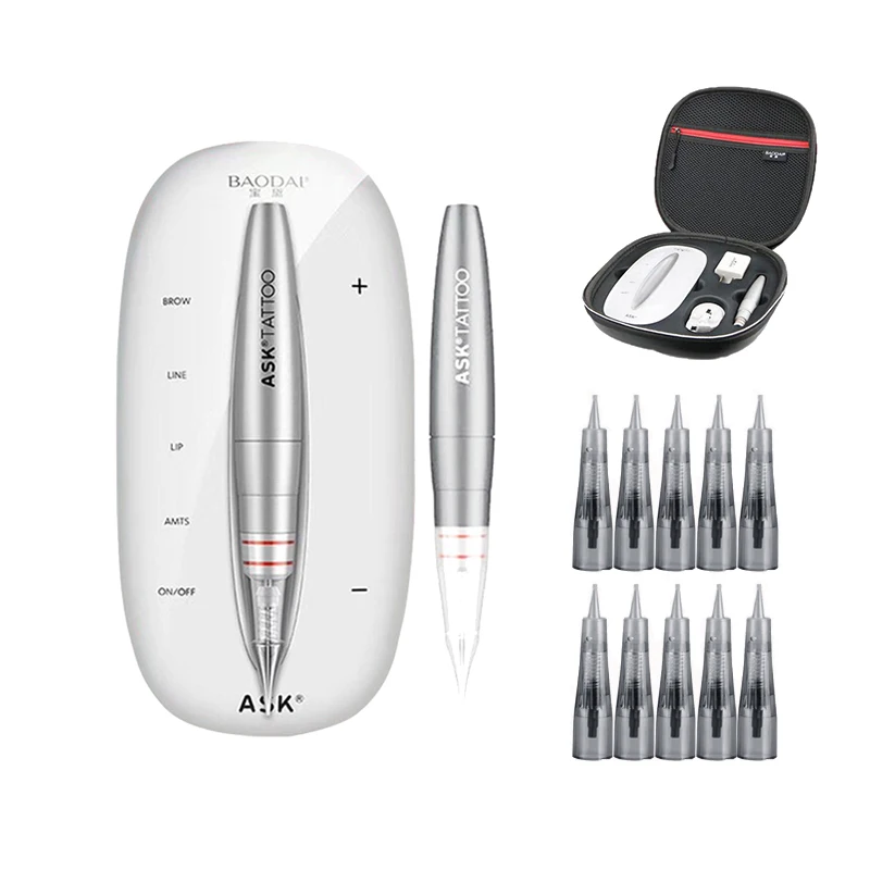 

Тату-машинка для перманентного макияжа с набором инструментов