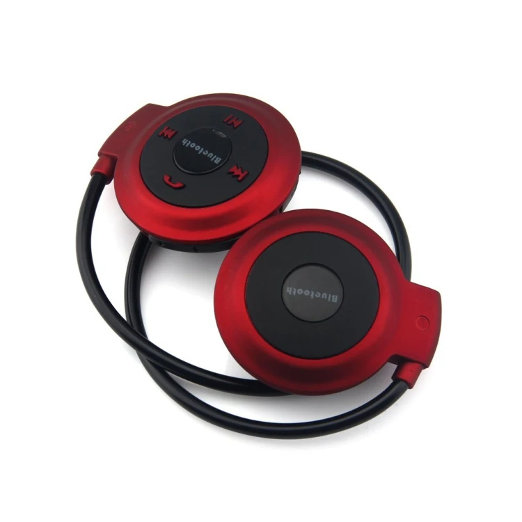 Красный Умный MP3-плеер Bluetooth наушники Беспроводная Спортивная гарнитура MP3-плеер с fm-радио, стерео наушники TF карта MP3 - Цвет: Красный
