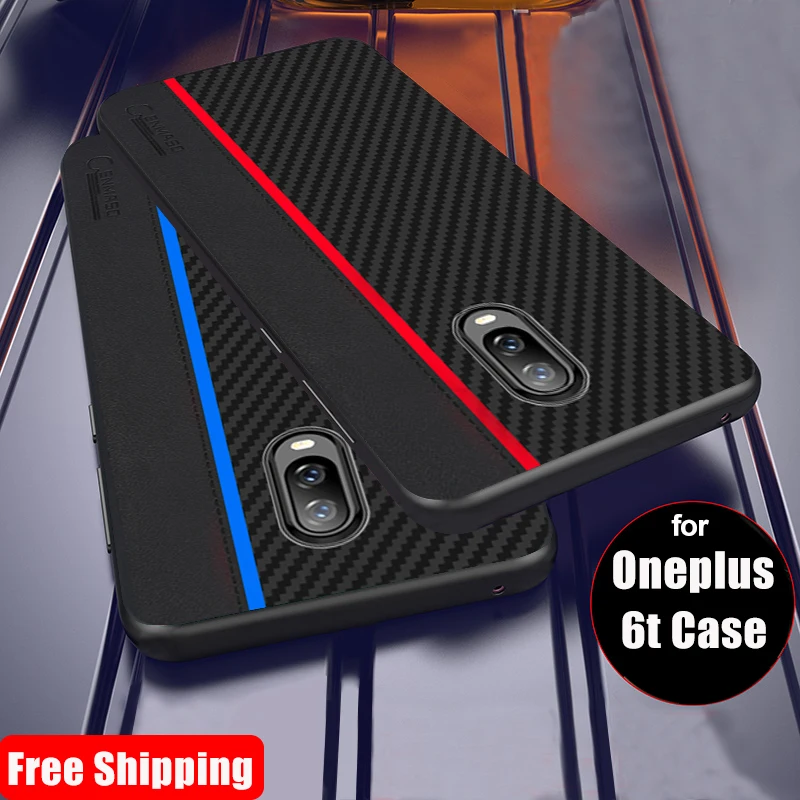 Для Oneplus 6T чехол CENMASO углеродное волокно Кожа Защита задняя крышка для OnePlus 7 Pro 5 5t 6 6t чехол для телефона
