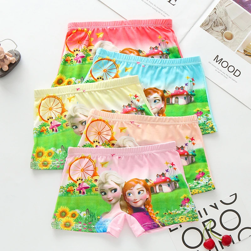 5 шт./лот милое детское нижнее белье для девочек модные трусы-боксеры маленьких