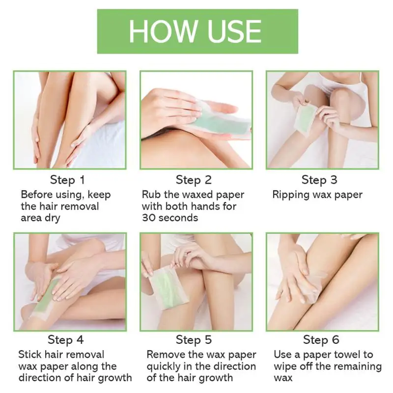 60 шт. бумага для восковой ленты полоски удаления волос двухсторонние бумаги с