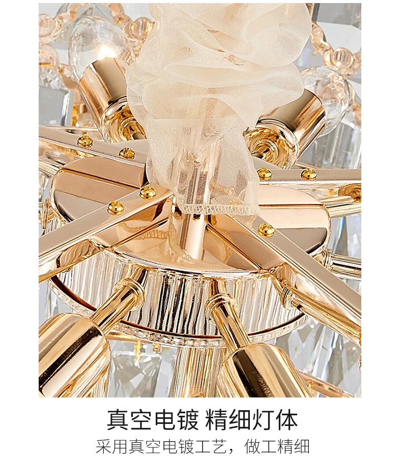 

Nordic Hong Kong style living room lamp crystal chandelier post modern minimalist creative lamps light luxury bedroom