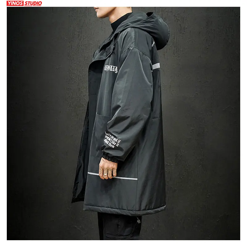 Прямая поставка мужские однотонные пальто с капюшоном осень 2019 уличные топы