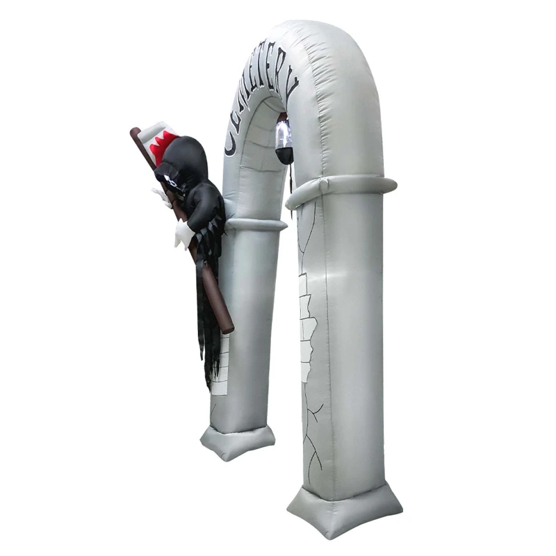 

Halloween Christmas Inflatable LED Light Sickle Arch Decoration Blow up Outdoor Yard Horror Props