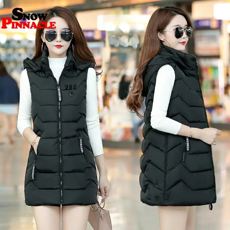 Женский утепленный жилет с капюшоном облегающая теплая верхняя одежда