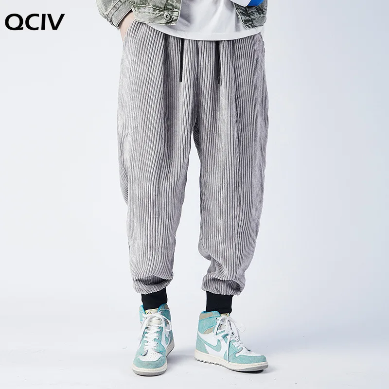 

Corduroy Winter Harem Pants Men Joggers Sweatpants Japanese Streetwear Men Pants Trousers Work Mens Pants 2020 M-3XL