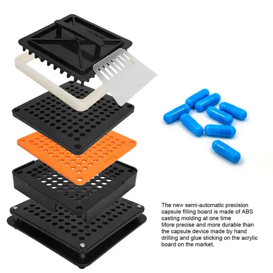 100 отверстий 0 # ABS Руководство Капсула наполнитель порошок прессования