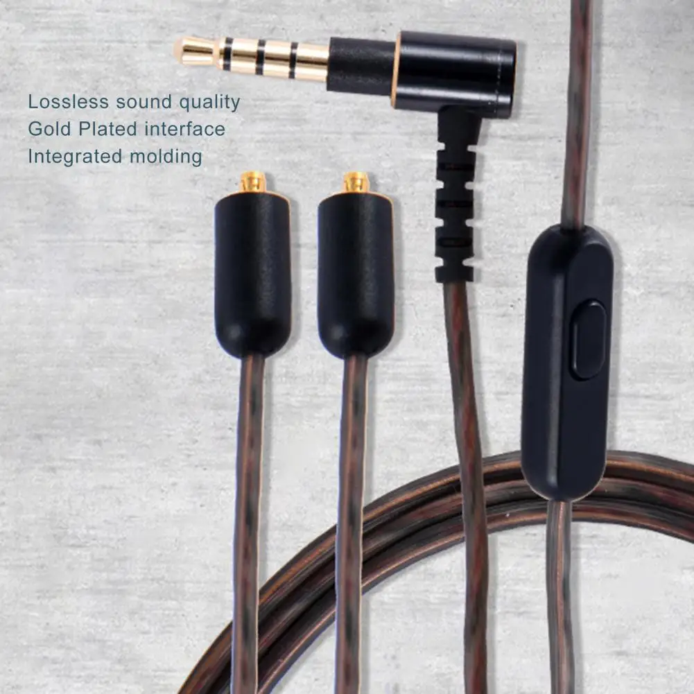 Wire Control Compact 3.5mm MMCX Pin Headset Upgrade Cord Plug Play Audio Connecting Lossless | Электроника