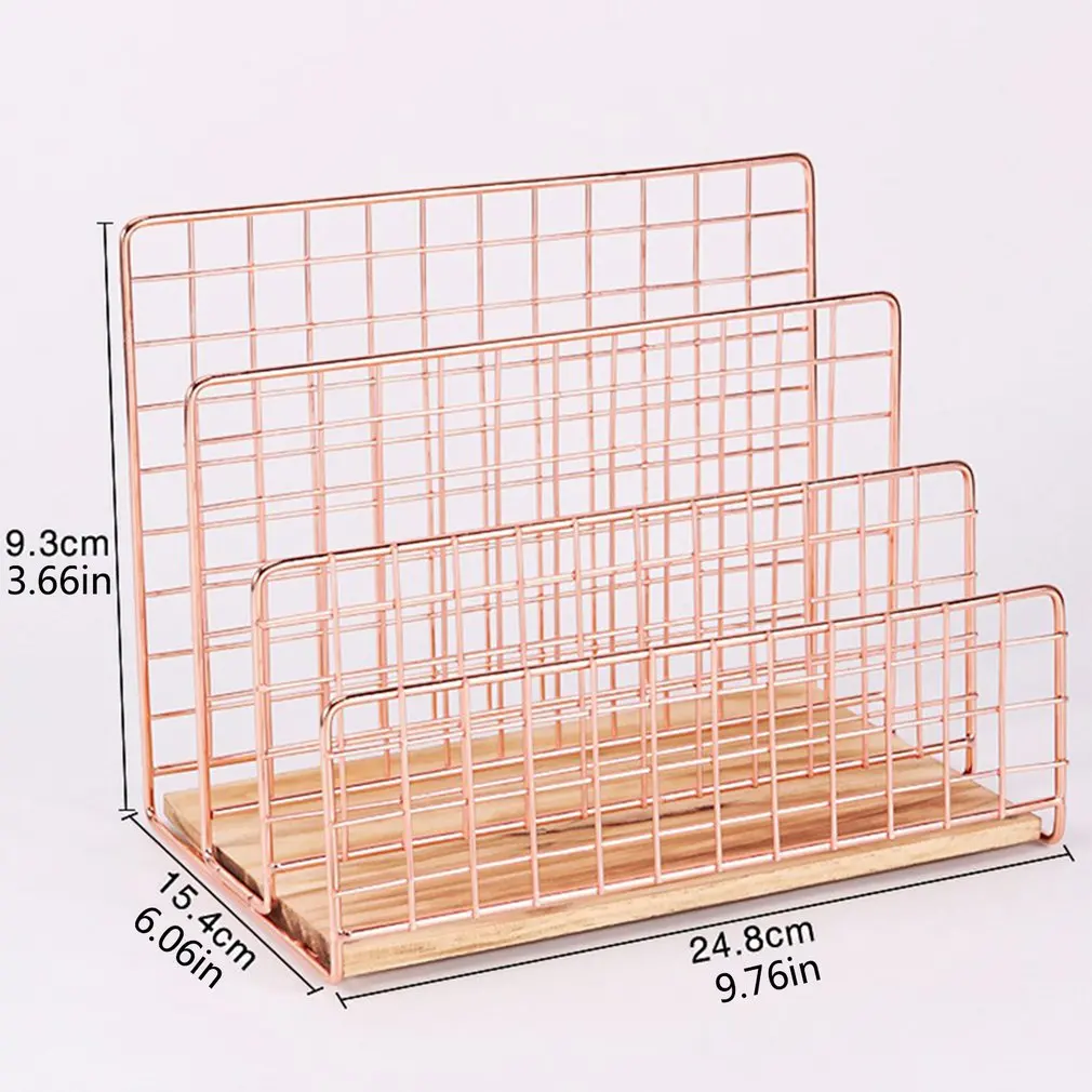 

European And American Simple Desktop Stationery Storage Rack Envelopes Mail Data Sorting Desk Organisation Storage