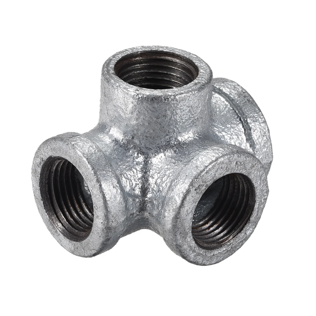 

uxcell 2pcs Cross Pipe Fitting BSPT1/2 Female Thread Nipples Coupler Equal Diameter 4 Way Connector Coupler Equal Diameter