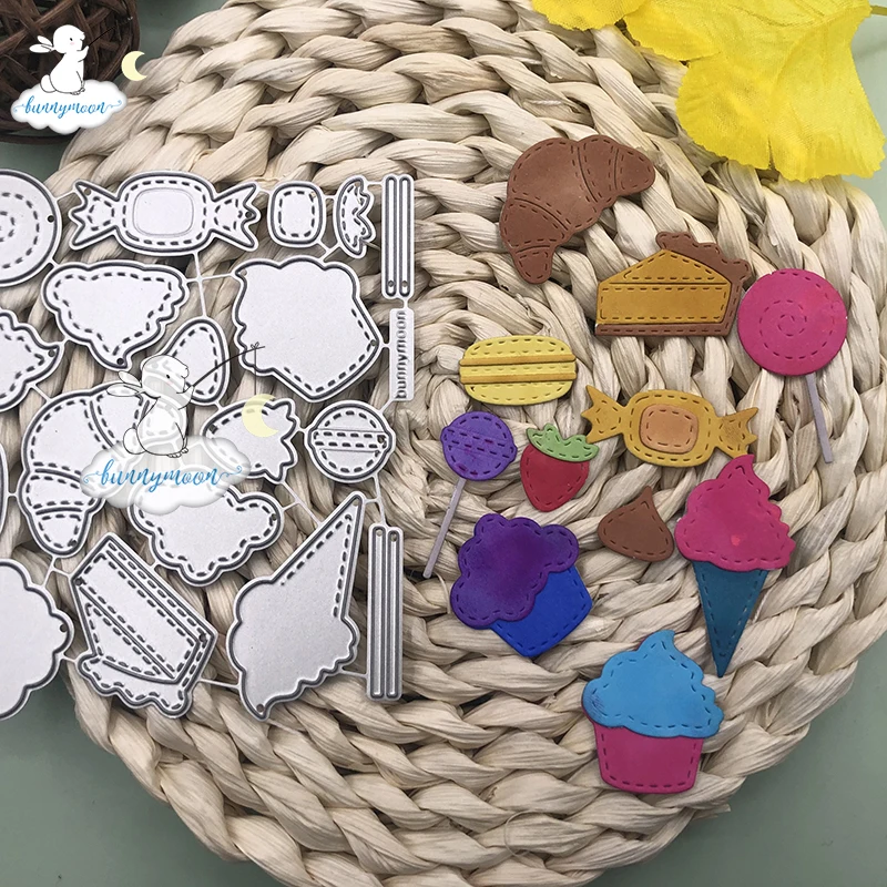 Bunnymoon десерт металлические штампы трафареты для DIY скрапбукинга/фотоальбом