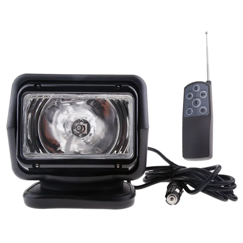 

35W Xenon HID Search Work Light Remote Control for Marine Boat Truck Car ATV - Black