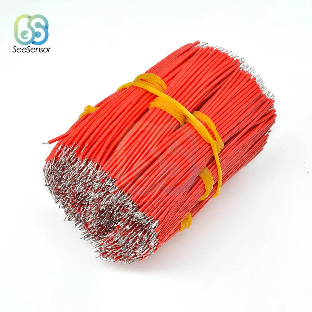 100 шт./лот 24AWG 8 см Луженая макетная плата PCB паяльный кабель Fly Jumper провод оловянные