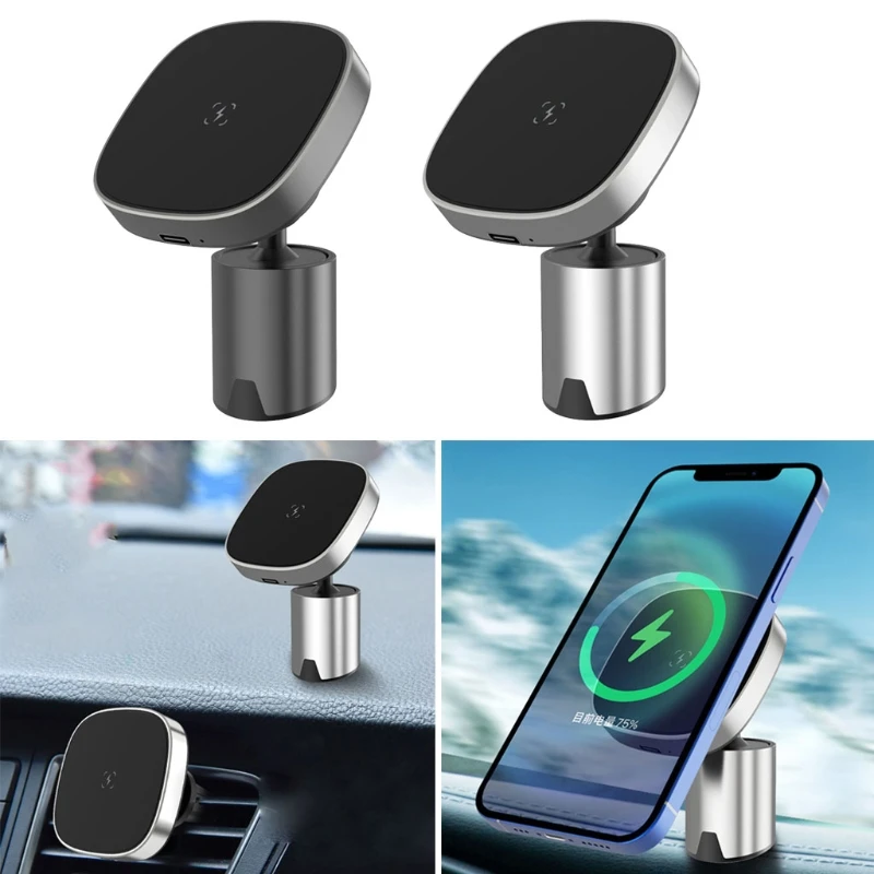 

Compatible With Phone 12 Magetic Holder 360° Adjustable Wireless Charging Bracket Phone Holder For Air Vent or Dashboard