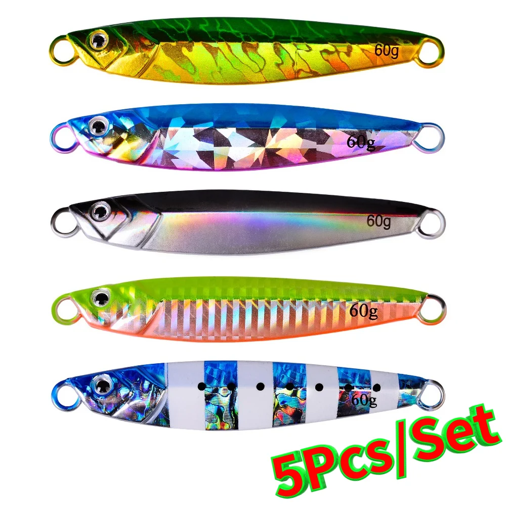 5 шт./компл. джиг приманка для рыбалки медленные Джиги морские приманки