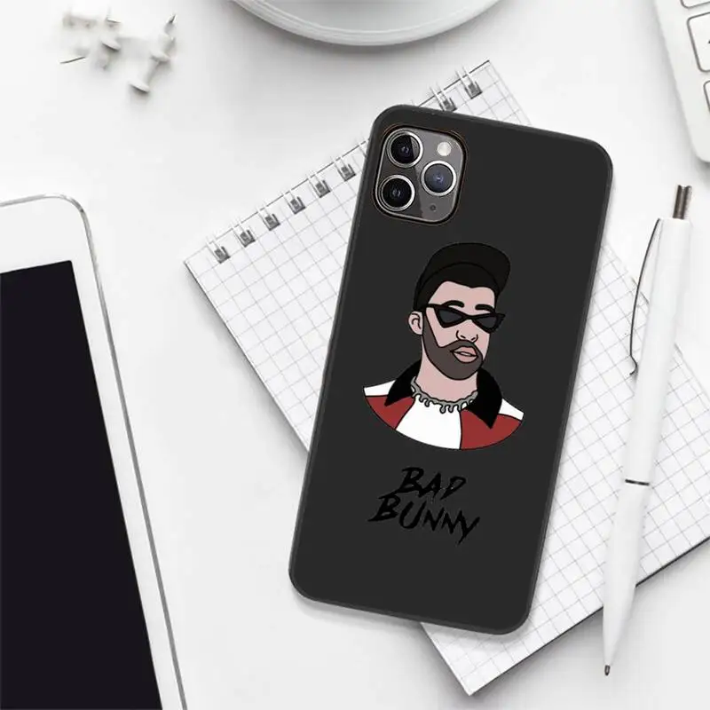 

Bad Bunny Yonaguni singer Phone Case Candy Color for iPhone 6 7 8 11 12 s mini pro X XS XR MAX Plus