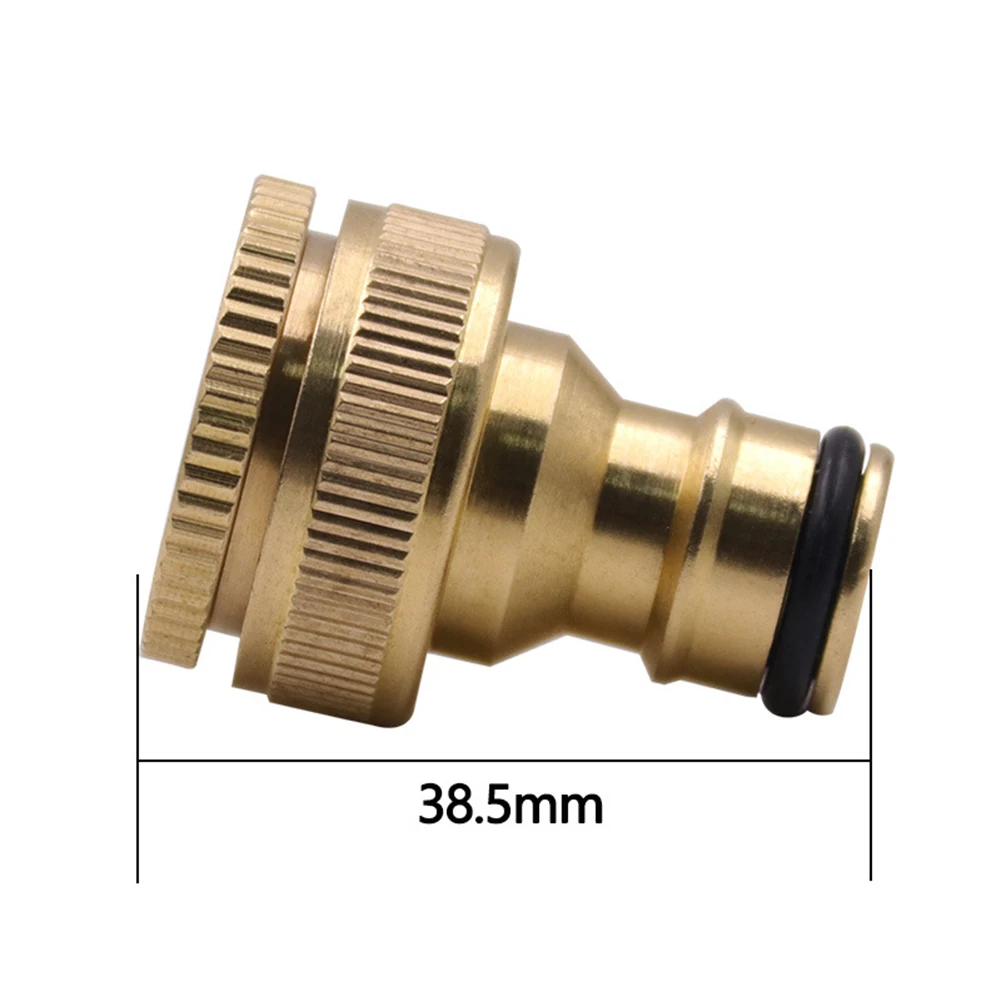 

Brass Quick Connector 3/4" with 1/2" Adapter Garden Irrigation Connector Faucet Nozzle Adapter Car Wash Hose Water Gun Joints
