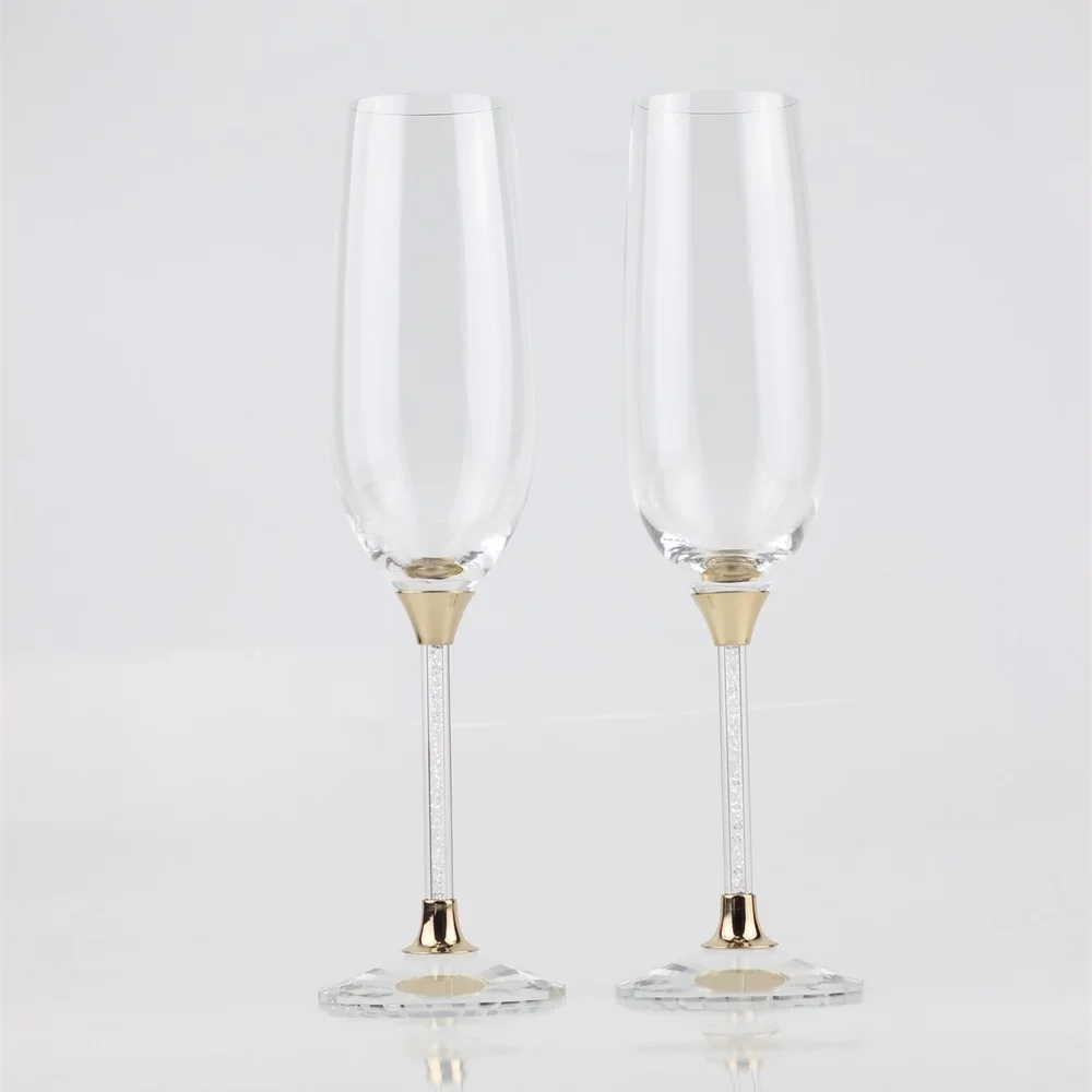 Розовое золото 235 мл 2 шт./компл. хрустальные поджаренные Свадебные очки