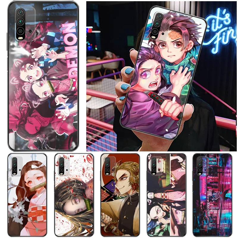 

Demon Slayer Kimetsu No Yaiba Kamado Nezuko Kamado Tanjirou Agatsuma Zenitsu Phone Case For Xiaomi Redmi 9 9T 9A 9C Pro Carcasa