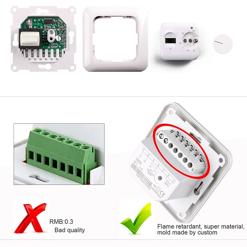 

Manual Thermostat Indoor Floor Mechanical Manual Heating Thermostat Air Condition Temperature Controller Switch New