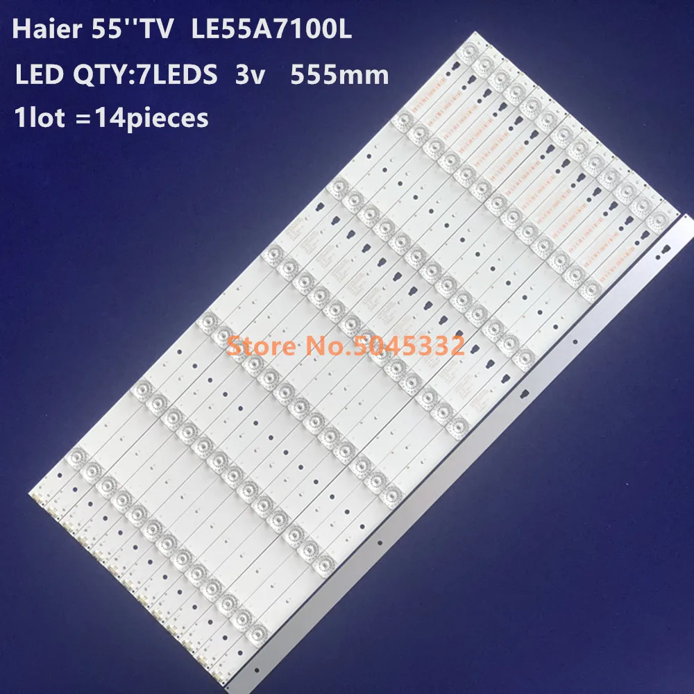 Светодиодная лента для подсветки 7 ламп Haier 55 &quotTV LE55A7100L LE55B510N LE55B510X светодиодный