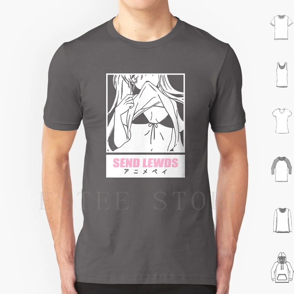 Отправить Lews сексуальное лицо аниме девушка A1445 футболка хлопок мужчины DIY печать
