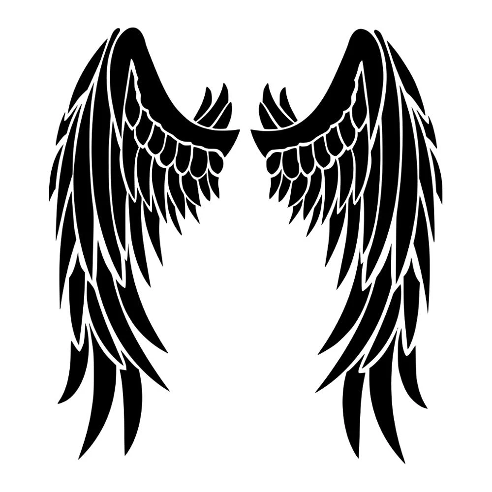 

Of Beautiful Angel Wings Decorative Accessories Creative Car Stickers Decor Motorcycle Decals Sunscreen Waterpro PVC