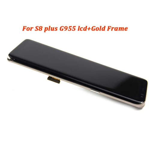 S8 Plus Gold Frame Для SAMSUNG Galaxy S8 G950 G950F ЖК-дисплей сенсорный экран дигитайзер Замена для SAMSUNG S8 Plus G955 G955F ЖК-дисплей с рамкой - Цвет: S8 Plus Gold Frame