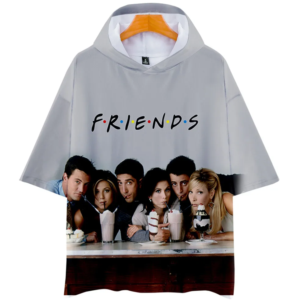 

Классическая футболка с капюшоном для сериала с надписью «Friends»