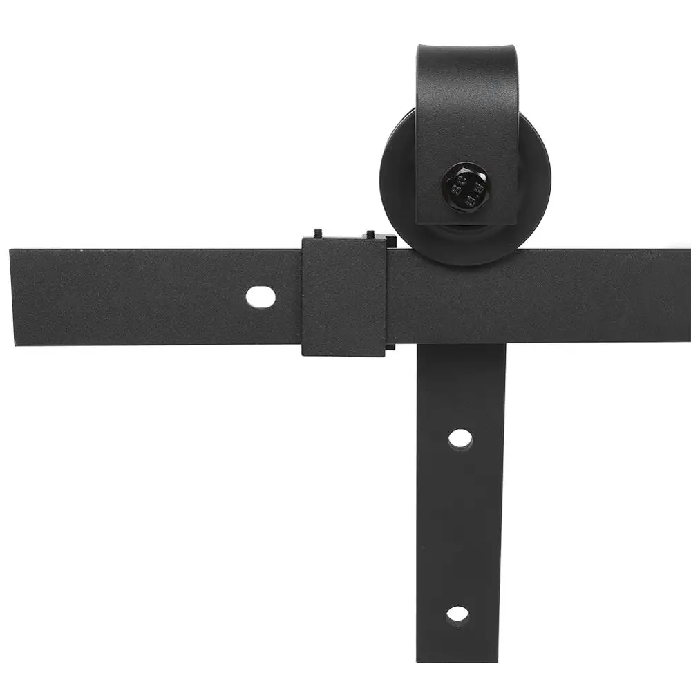 6FT/ 6.6FT сдвижной двери черная углерода Сталь вешалка валик для душа раздвижные