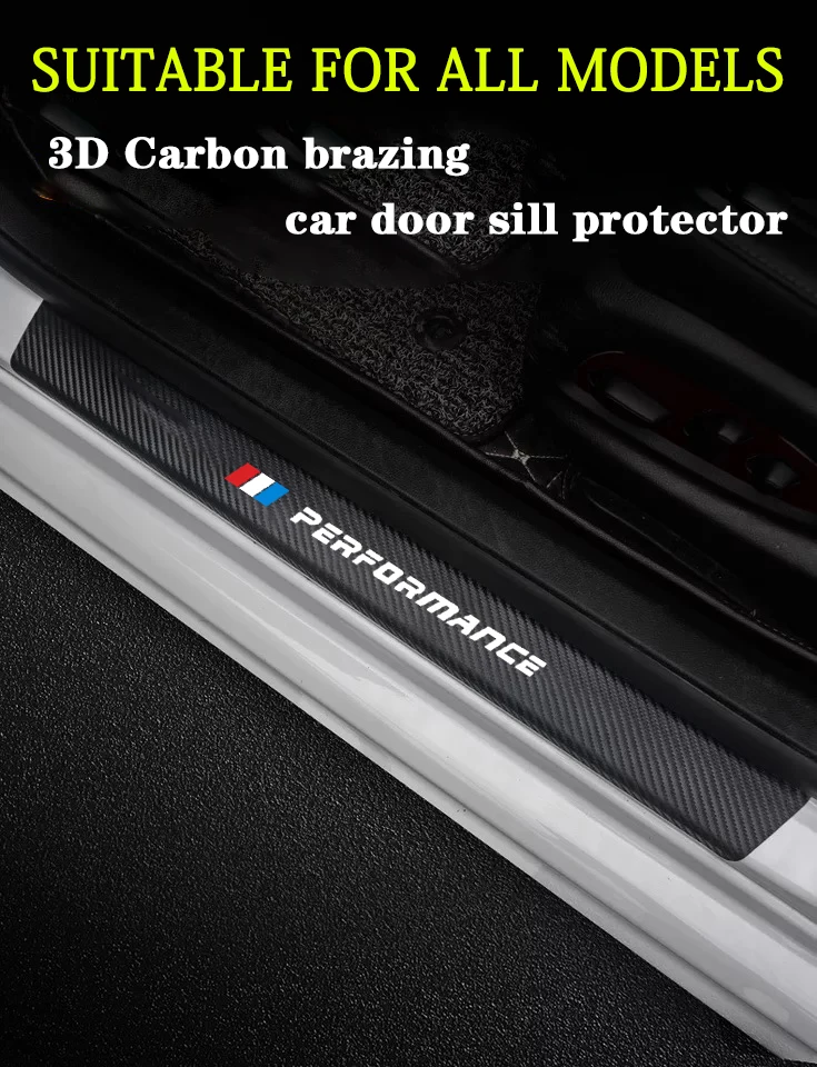 4 шт. защитные наклейки на пороги автомобиля BMW M E36 E34 F10 E90 F30 F20 X3 E53 E70 g30 E30