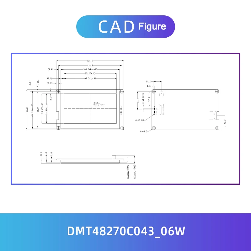 

DMT48270C043_06W 4.3 Inch DGUS II Screen Low Power Consumption Music Playback High Cost Performance 480*272 Resolution