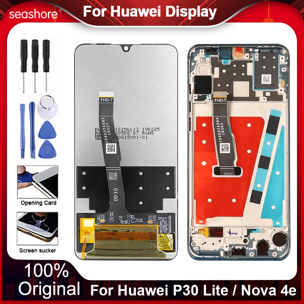 

Original Display For Huawei P30 Lite Display Touch Screen For Huawei Nova 4E LCD Display For P30lite MAR-LX1M Replacement Parts