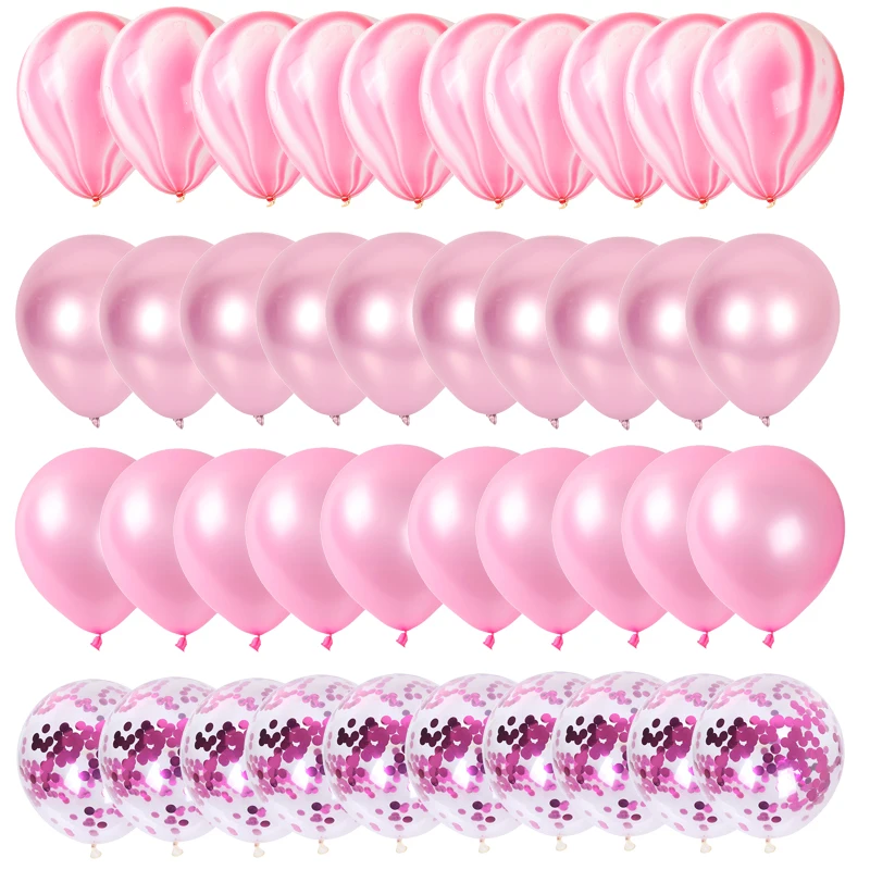 40 шт. металлические гелиевые шары с конфетти | Дом и сад