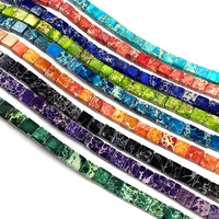 66pcs natural stone beads semi precious stones square for jewelry making necklace bracelet accessories size 6x6x3mm