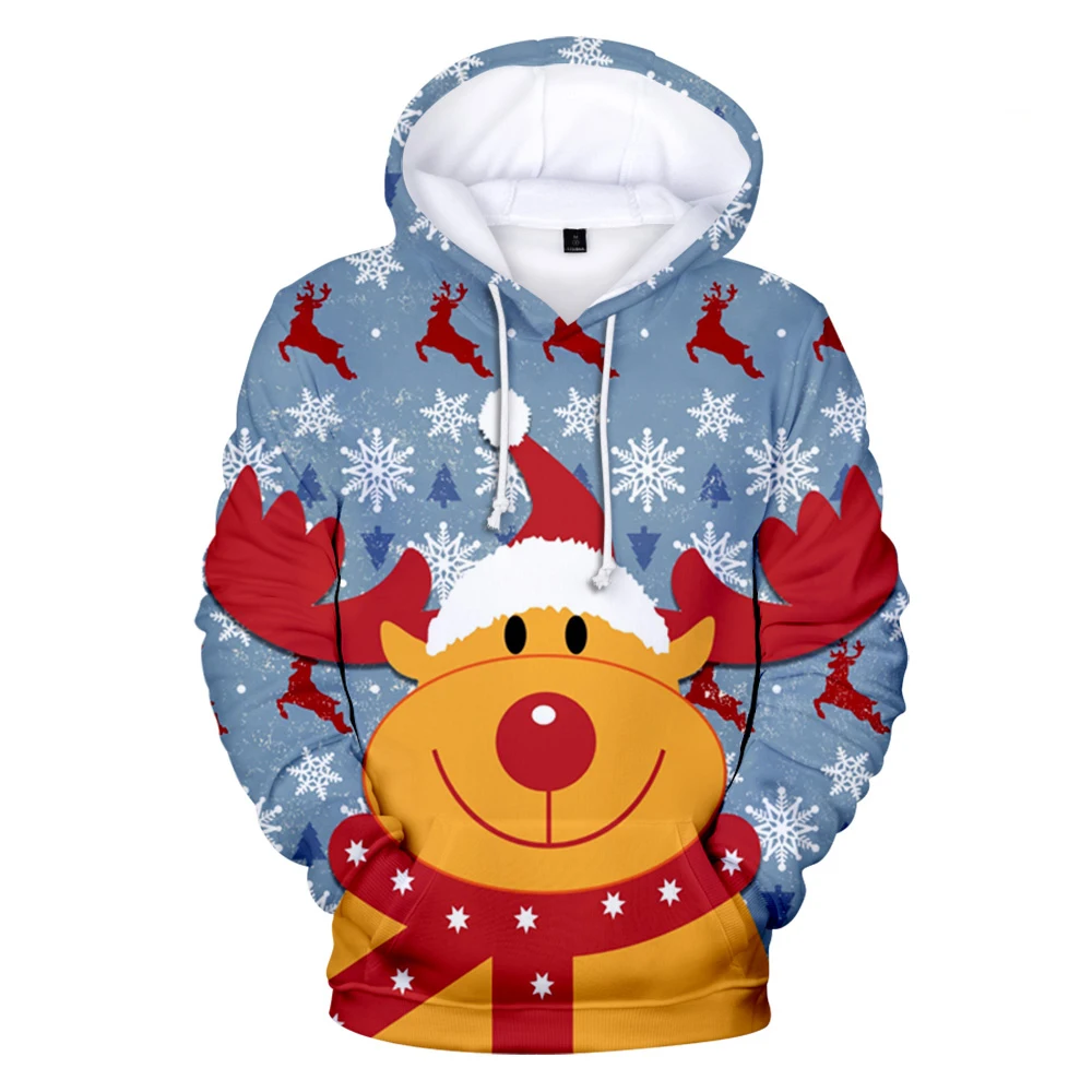 Christmas 3D Hoodie Santa Giving A Present Print Hoodies Fashion Adult Kids Cute Clothes Men Women Autumn Winter Warm Sweatshirt | Мужская