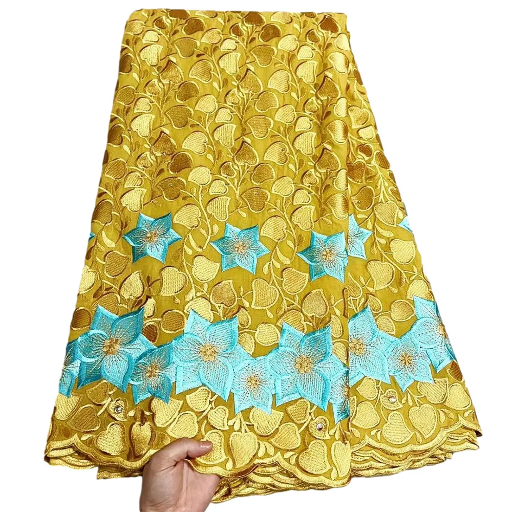 5 ярдов Золотое кружево швейцарская вуаль в Швейцарии новейшая африканская