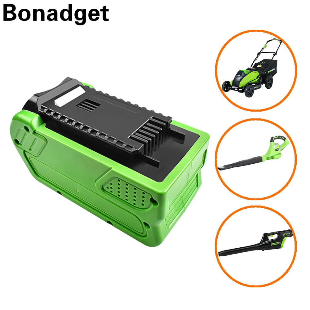 Bonadget 40V 6000mAh аккумуляторная запасная батарея для Creabest 200W GreenWorks 29462 29472 22272G MAX GMAX