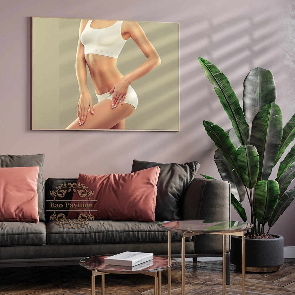 

Sexy Lady Body Line Art Painting Nude Naked Woman Yoga Gym Fitness Slimming Canvas Poster Print Modern Wall Pictures Home Deocr