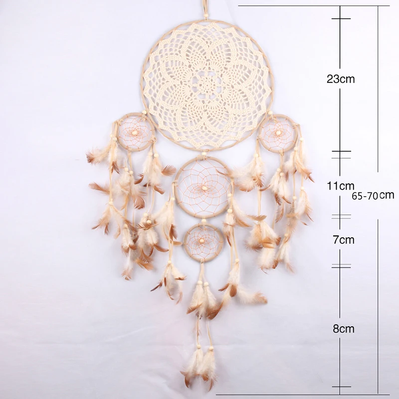

2018 New Five-ring Wind Chime Ornaments Creative Indian Dream Catcher Bedroom Living Room Decoration Wall Hanging Home Ornaments