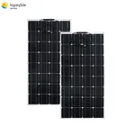 Китайская Гибкая солнечная панель 100 Вт, 18 в, фотоэлектрическая панель, солнечное зарядное устройство 12 В, моно солнечная батарея, мужской и женский разъем