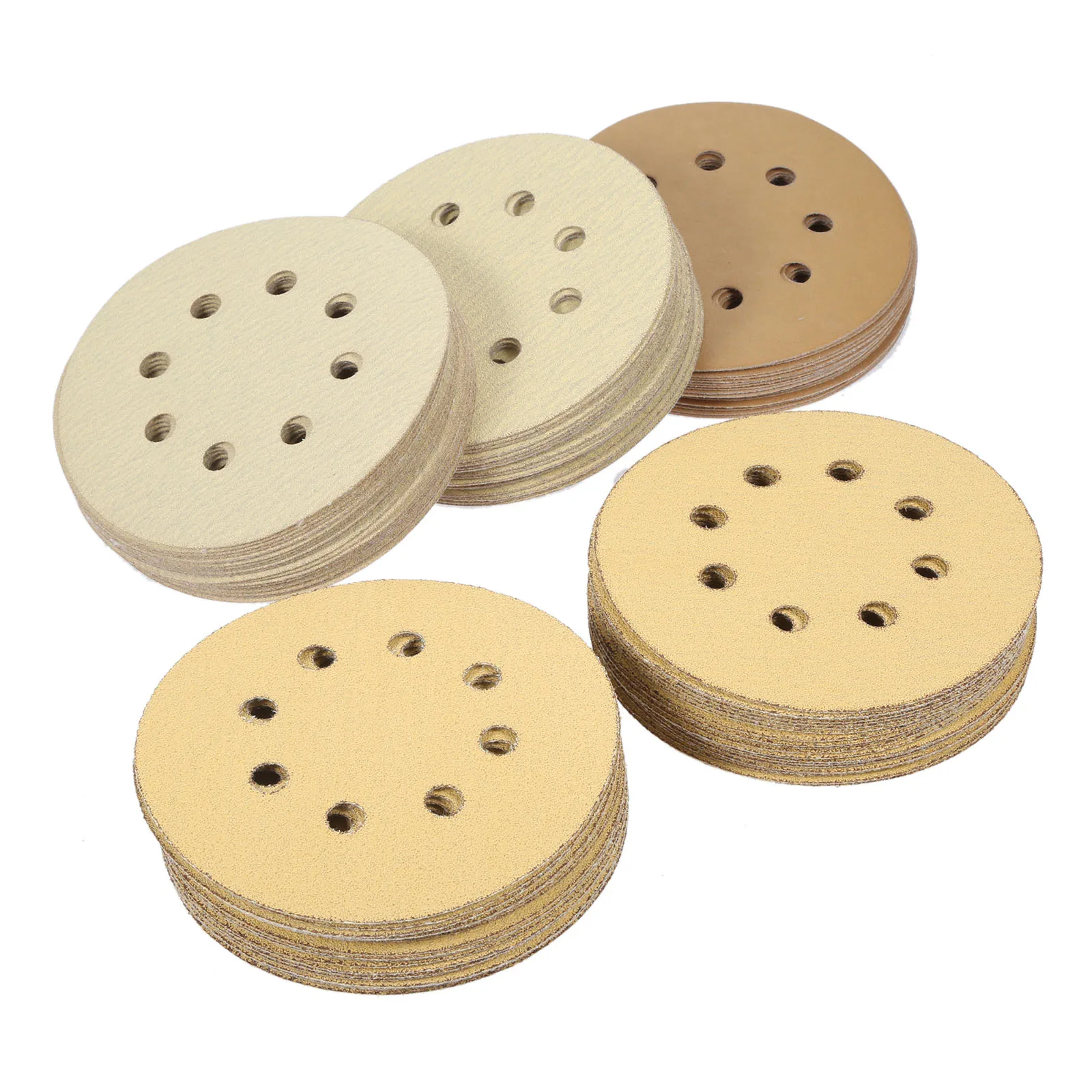 

Круглая наждачная бумага 100 мм, с 8 отверстиями, абразивные инструменты, наждачные диски на липучке для полировки дерева и металла, зернистость 60/80/125/120 шт.
