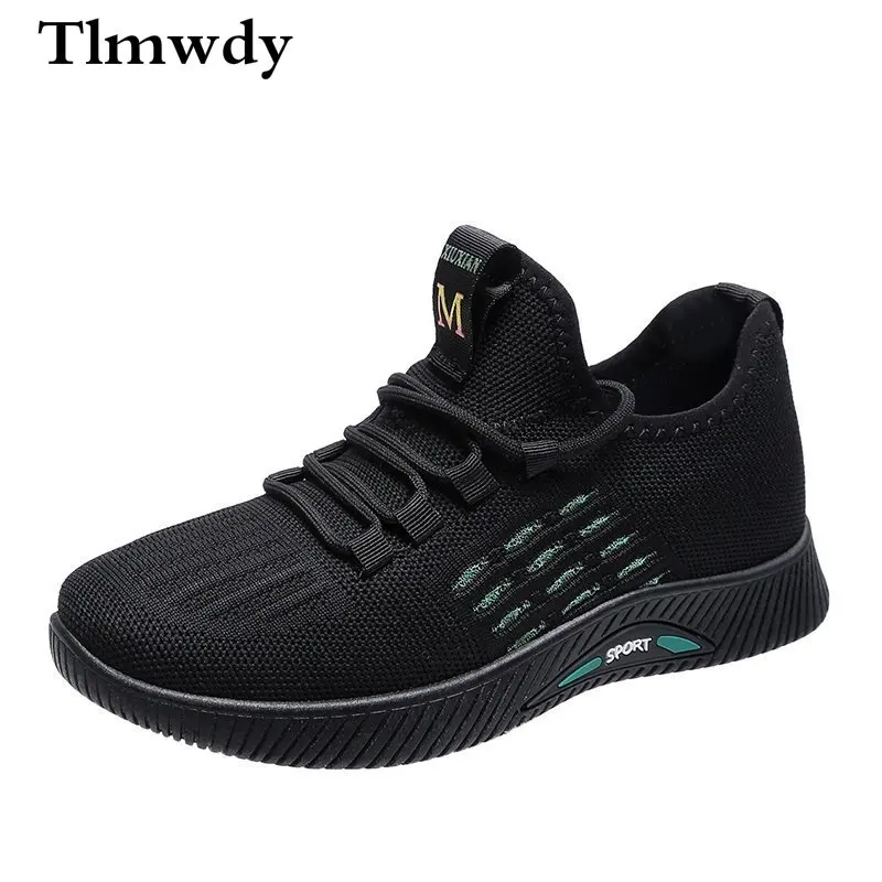 

2021 Spring Fashion Women Vulcanized Shoes Comfortable Lace-up Women Casual Shoes Mesh Breathable Lightweight Soft Sole Sneakers
