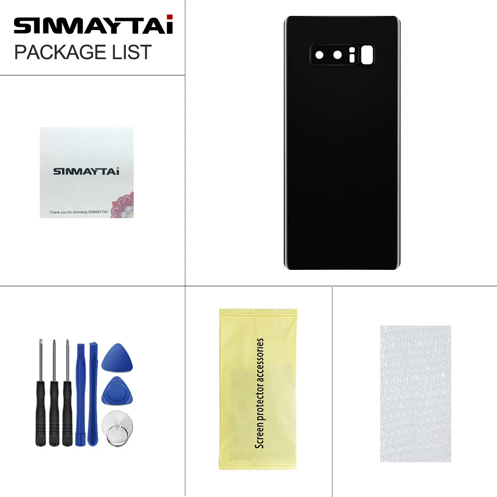 Оригинальное стекло для SAMSUNG Galaxy Note 8 N9500 N950F задняя крышка батарейного отсека |