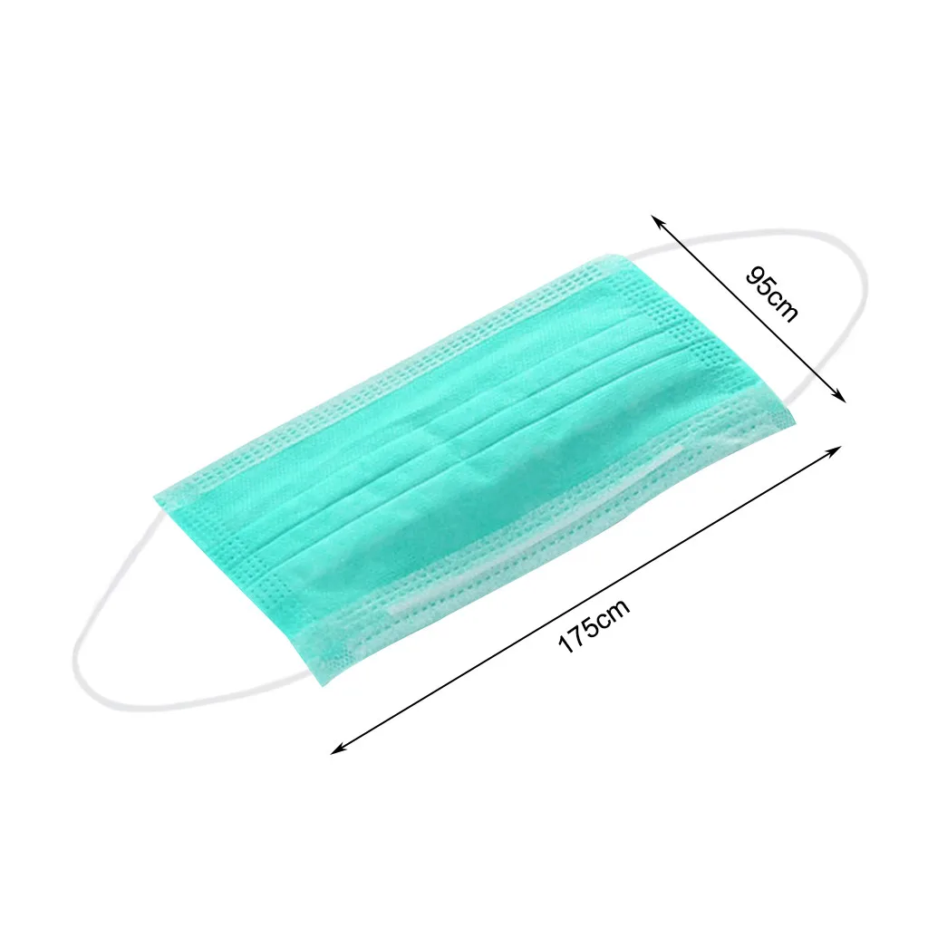 

Facemask 50PC Disposable Face cover case Denta Industrial 3Ply Ear Loop Mascarilla Scarf Mascherina Lavabile#E5