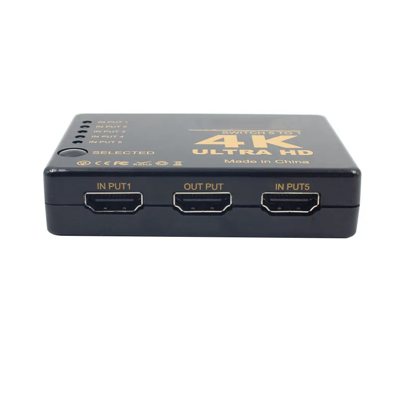 Mini 3D 1080p 5 портов 4K HDMI-совместимый Переключатель Селектор сплиттер концентратор +