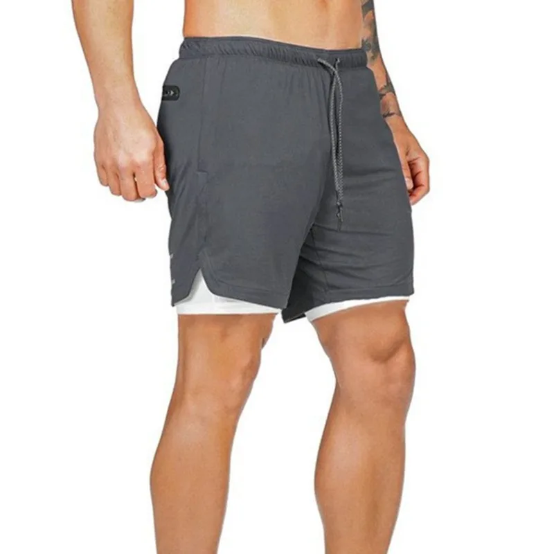 Свободные мужские шорты летние спортивные и свободные с подкладом карманами